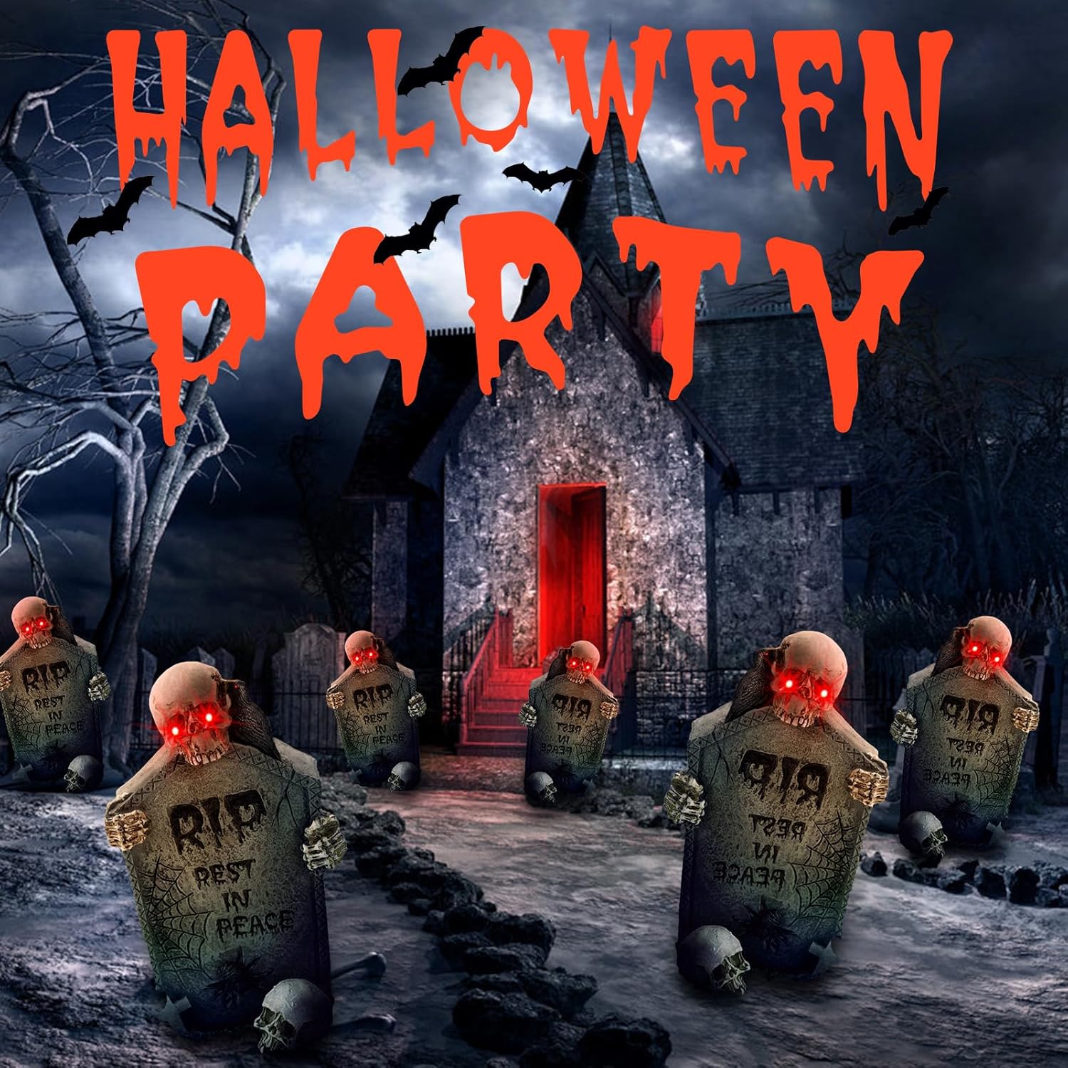 8Pack Halloween Glowing LED Eyes for Mask