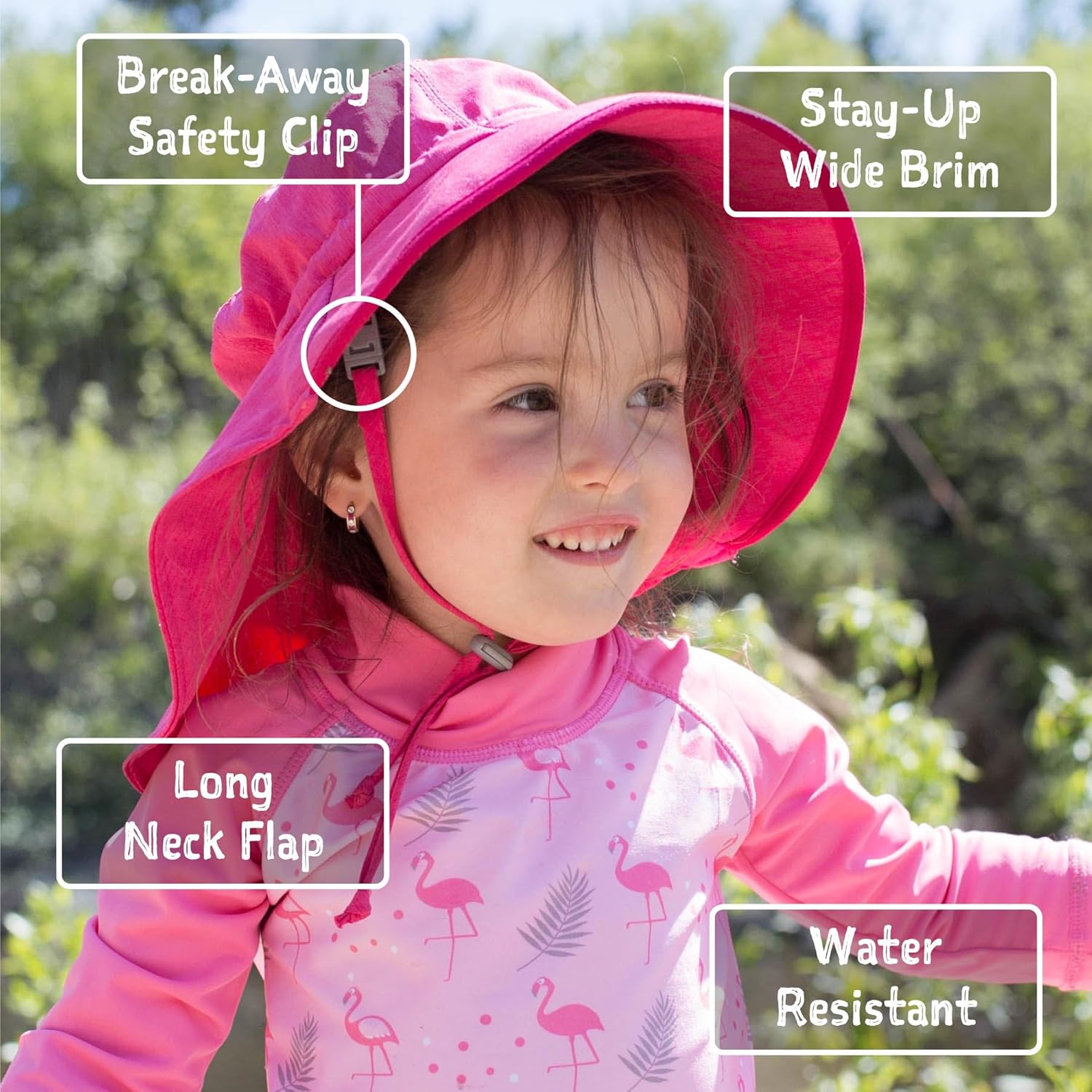 JAN JUL Summer Fun Sun Hat - Wide Brim 50 UPF Quick-Dry Adjustable