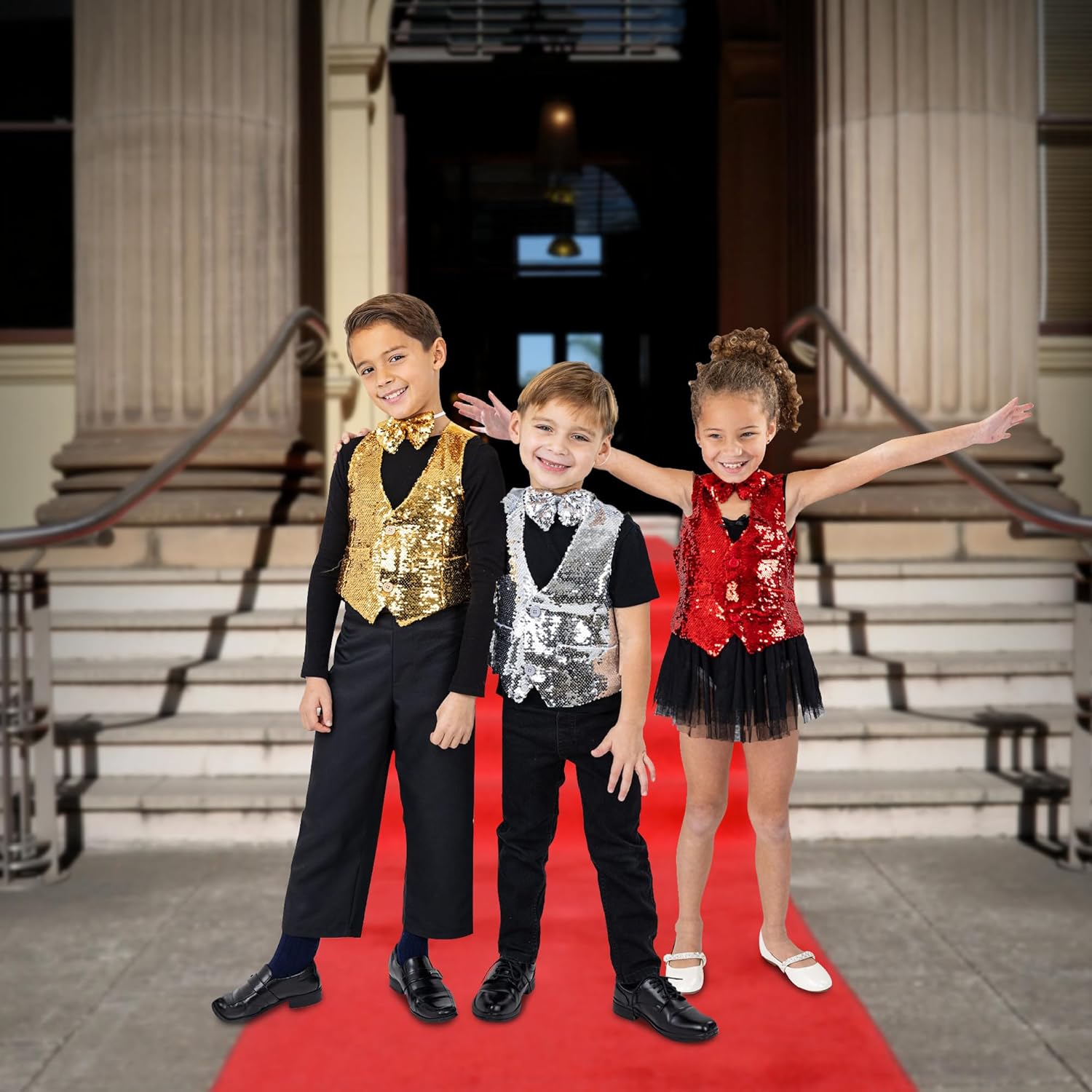 Fun Sequin Vest with Bow Tie - Kids Party Costume