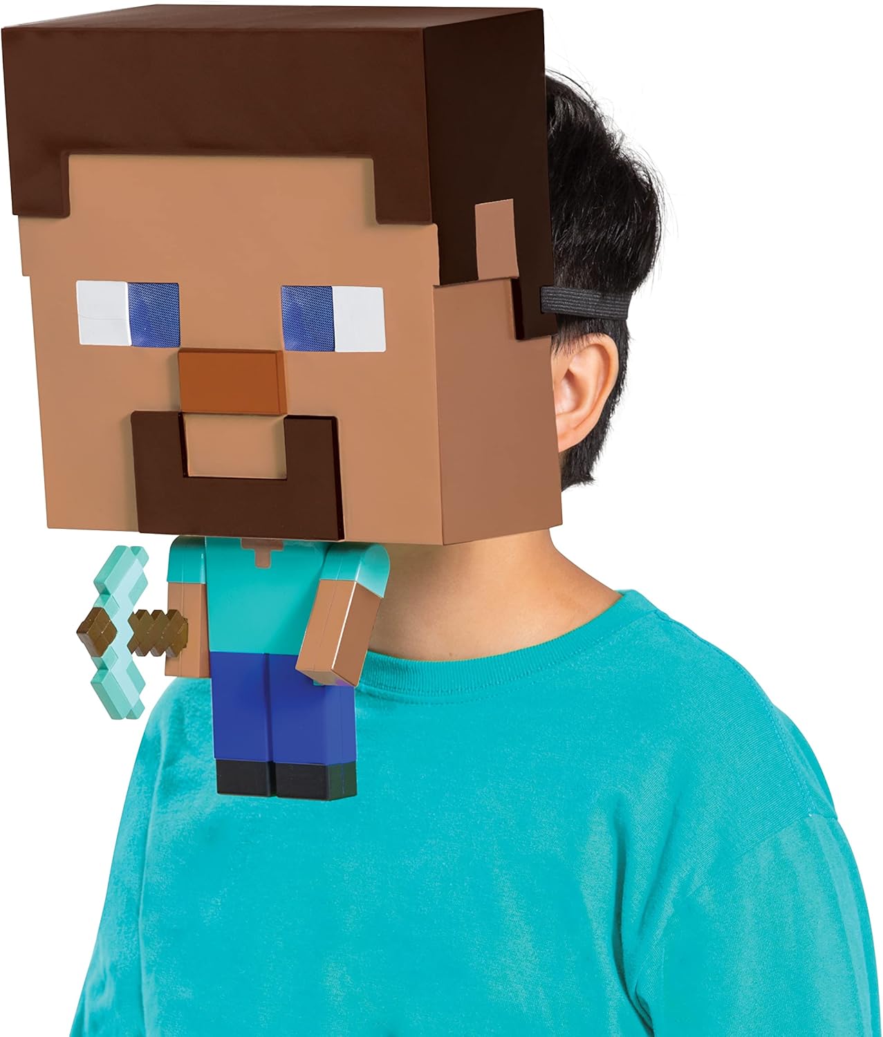 Disguise Minecraft Steve Mask for Kids Official Mega Steve Costume