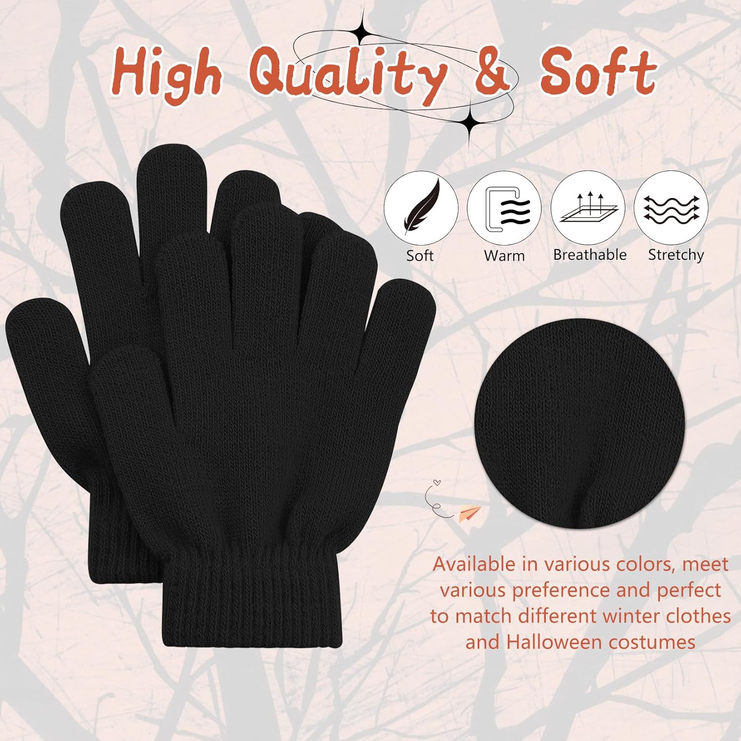 Century Star Kids Winter Gloves Magic Warm Full Finger Perfect forWinter
