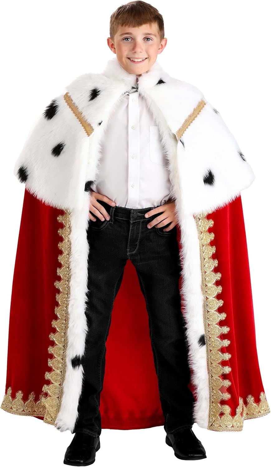 Royal Halloween King Costume Cape for Boys