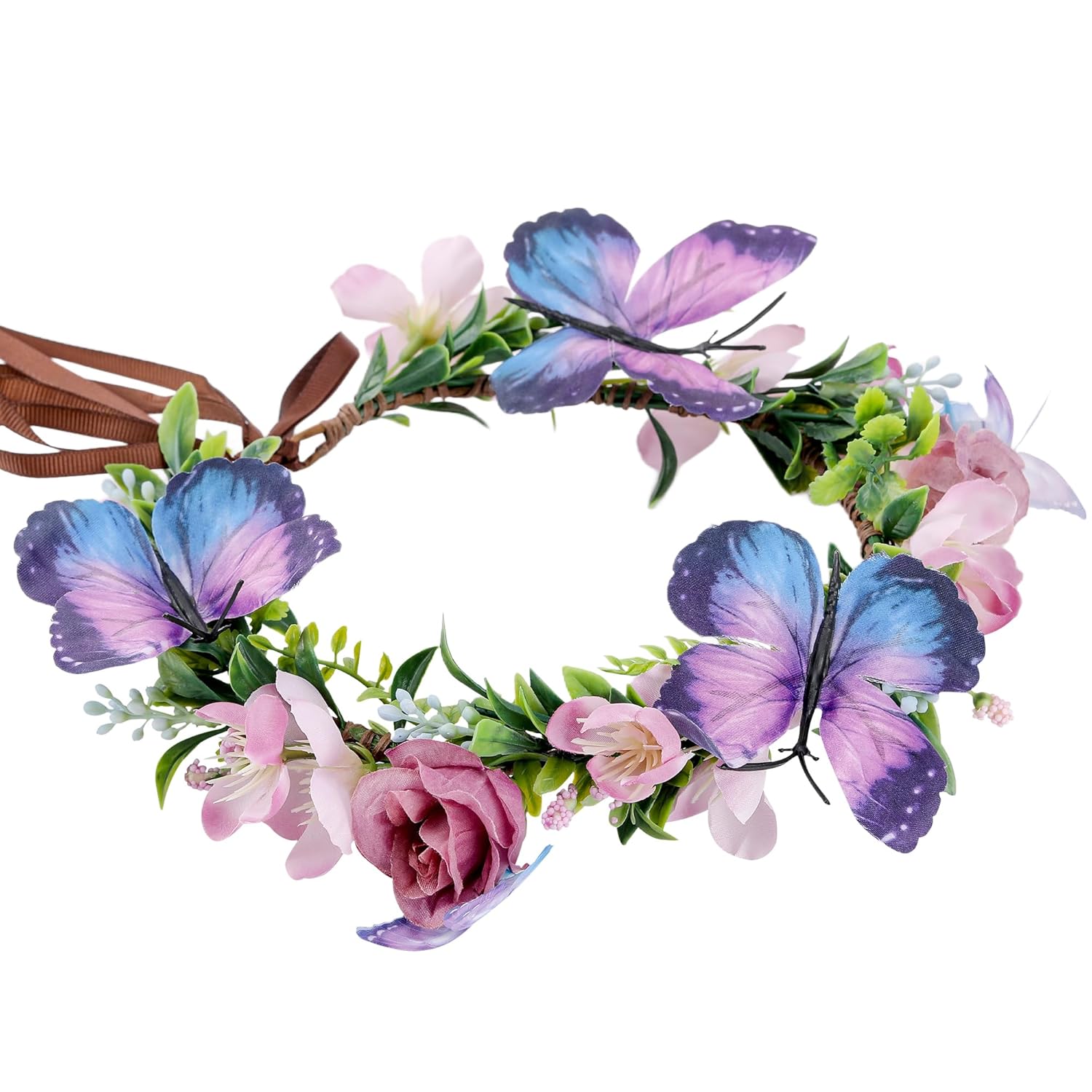 Butterfly Crown Headband - Purple