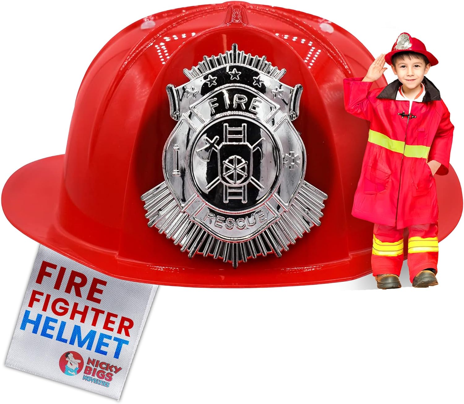 Nicky Bigs Novelties Plastic Construction Helmet for Road Worker Costume