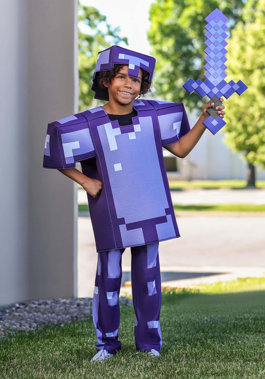 Disguise Minecraft Enchanted Diamond Armor Deluxe 46 Kids Costume