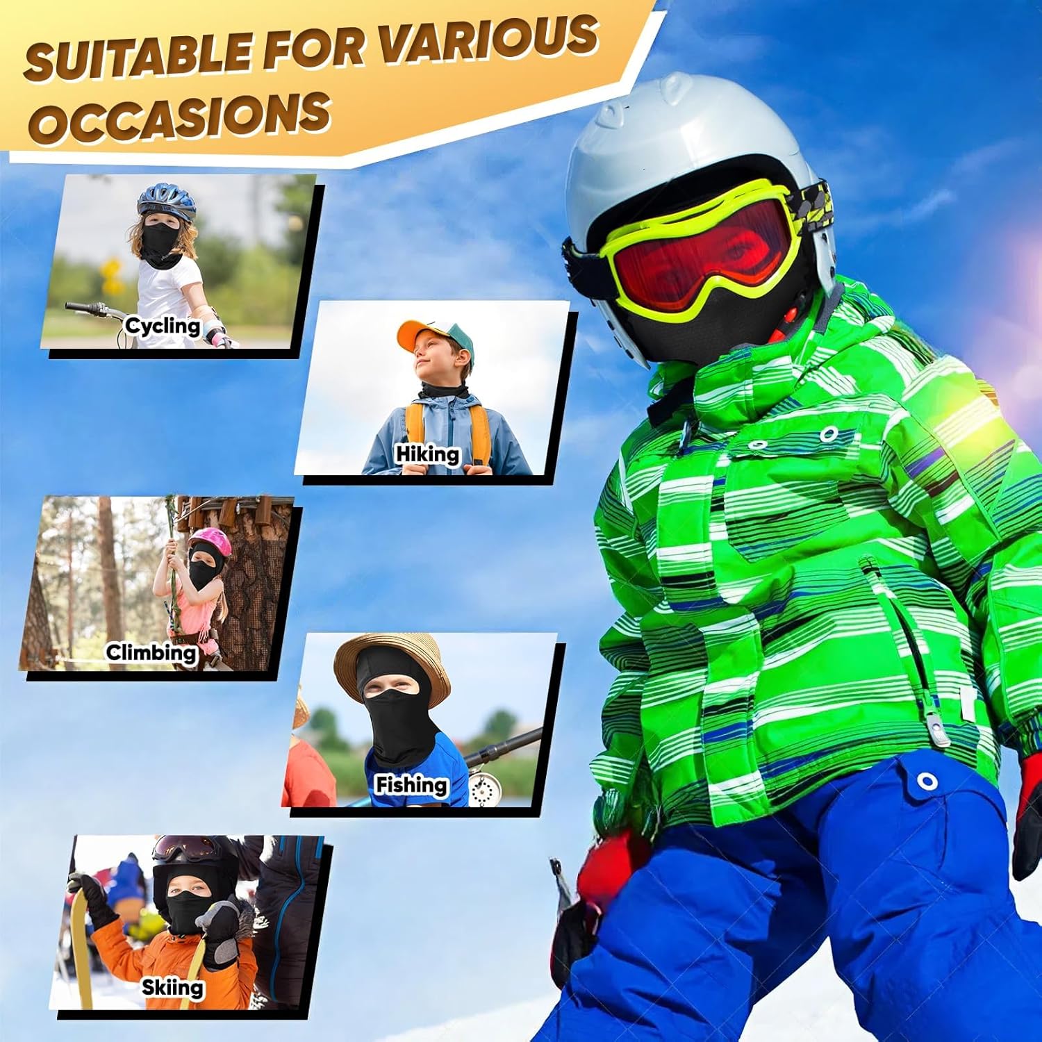 Ameceres Ski Mask for Kids