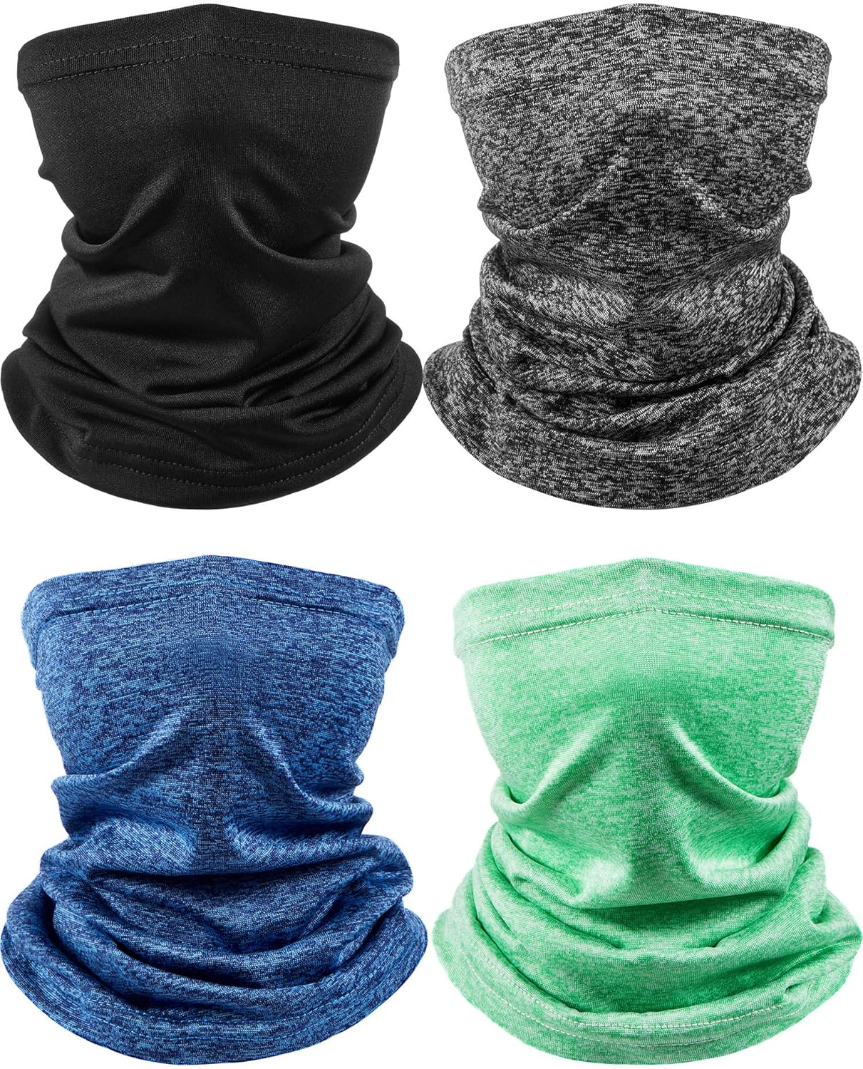 SATINIOR 4-PieceAttached UV Protection Face Cover Balaclava for Kids in Summer