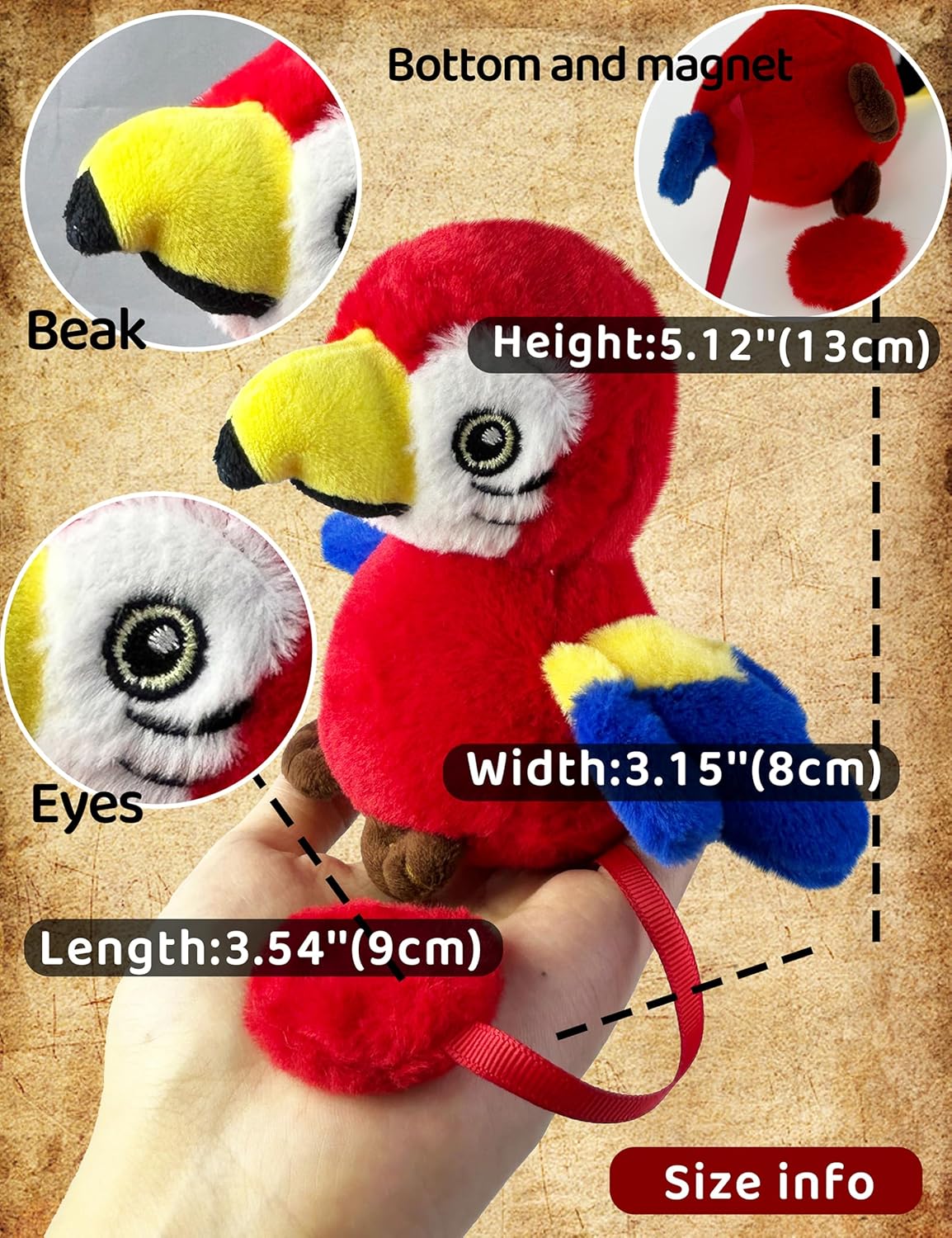 Kobataro Magnetic Parrot Red
