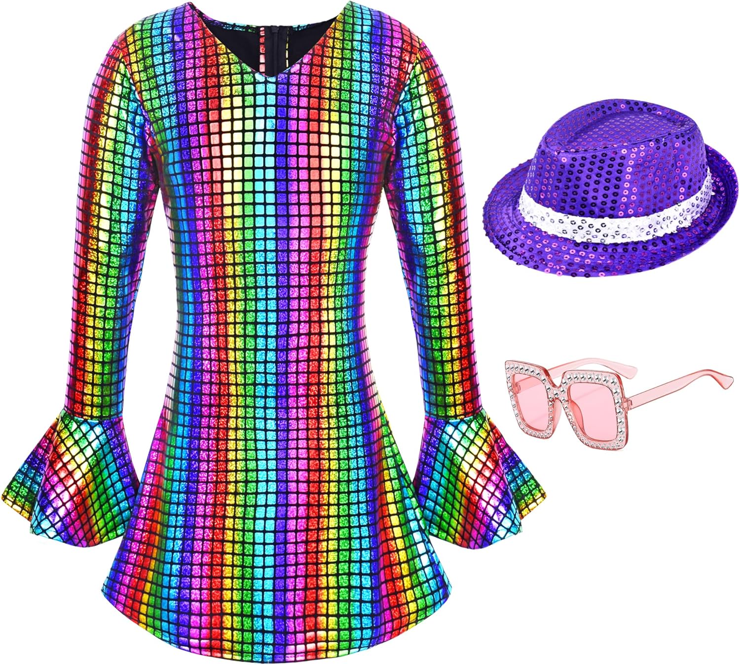 70s Disco Party Dress for Girls