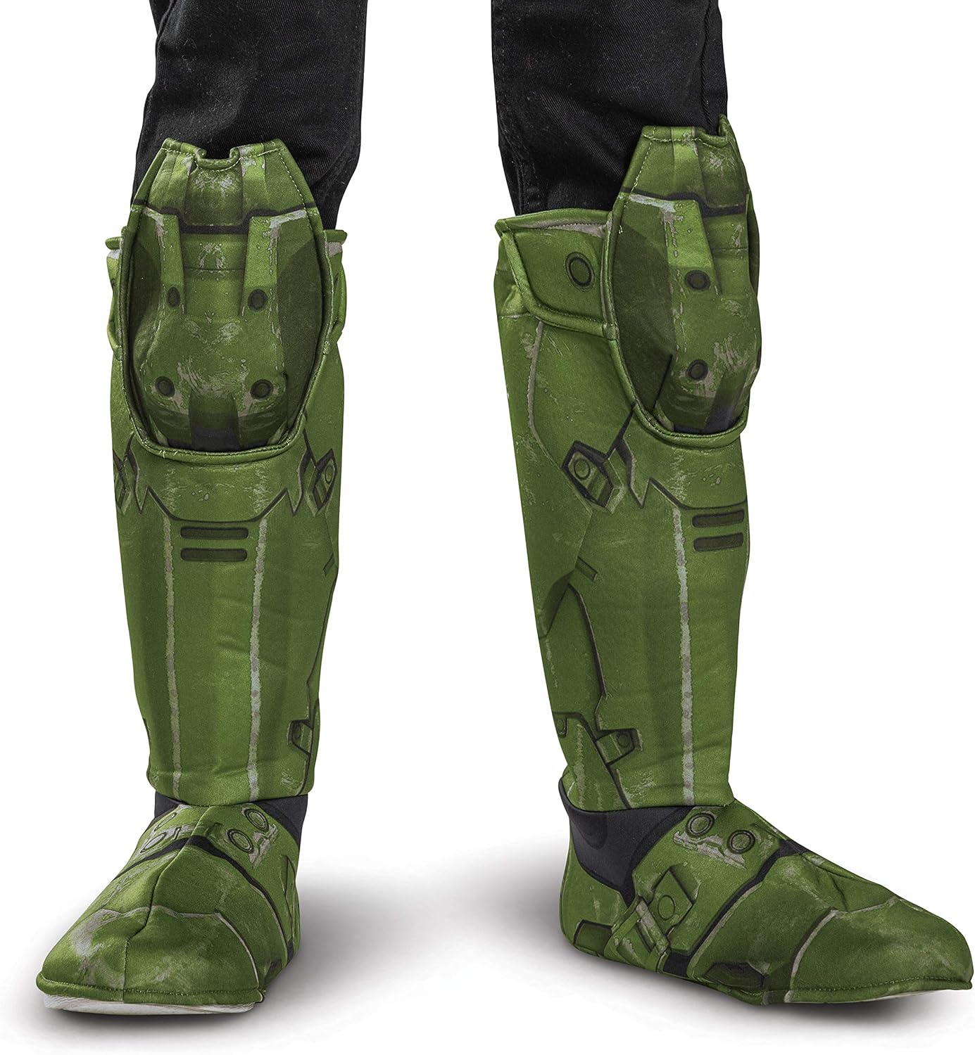 Master Chief Halo Infinite Kids Costume Soft Boot Covers Green Black